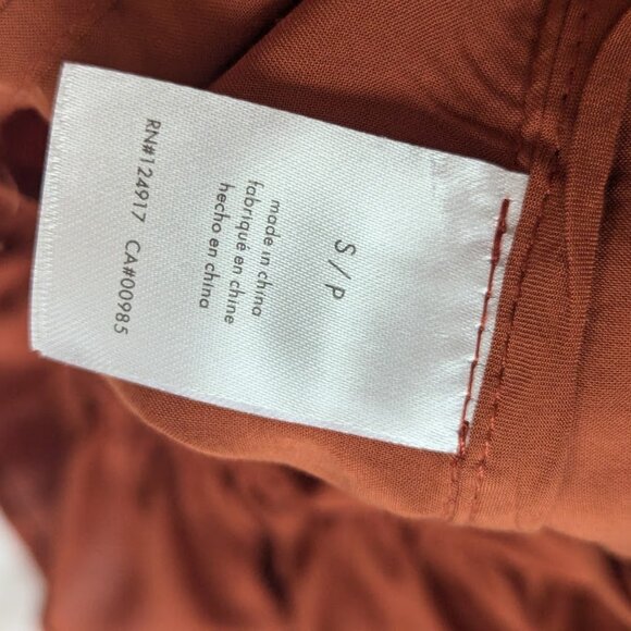 WeWoreWhat Flirty Crinkle Ruffle Dress Clay Size Small - Picture 9 of 11